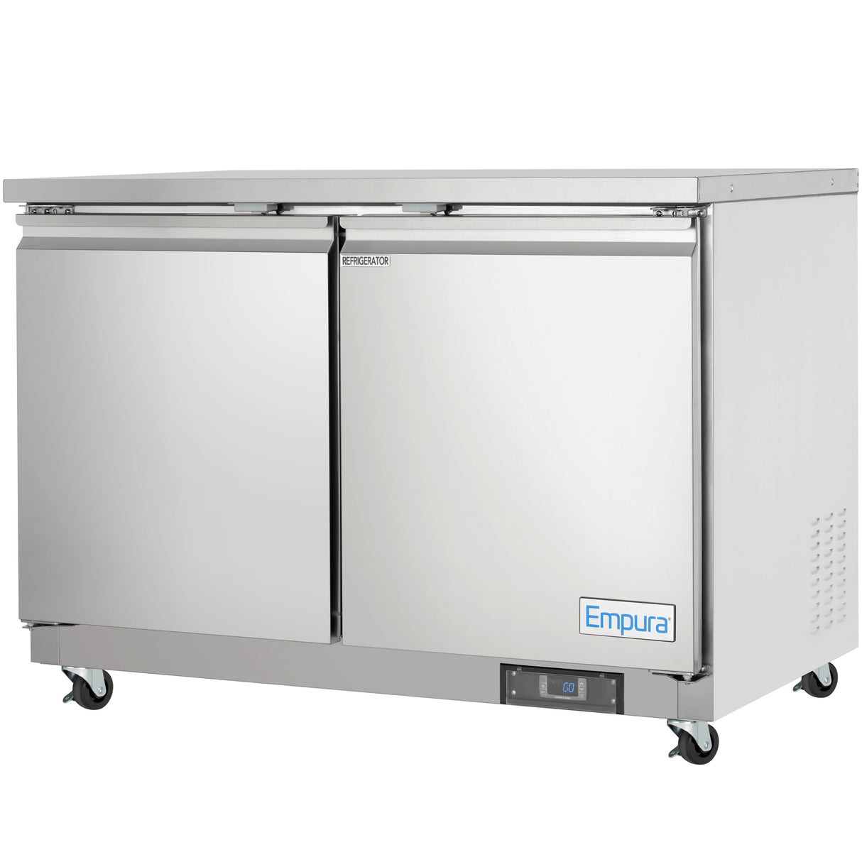 Empura Refrigeration E-KUC48 Undercounter Reach-In Refrigerator 48.2"W X 29.9"D X 35.5"H 10.1 Cu. Ft. Capacity