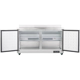 Empura Refrigeration E-KUC60W Undercounter Reach-In Refrigerator Work Top 2 Swing Solid Doors