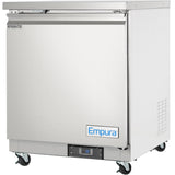 Empura Refrigeration E-KUC27 Undercounter Reach-In Refrigerator 27.8"W X 29.9"D X 35.5"H 5.4 Cu. Ft. Capacity