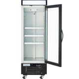 Empura 25" White Swing Glass Door Merchandiser Freezer with ClearKeeper™ Glass, 12.6 Cu. Ft., LED Lighting, 3 Adjustable Shelves