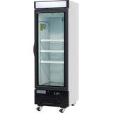 Empura 25" White Swing Glass Door Merchandiser Freezer with ClearKeeper™ Glass, 12.6 Cu. Ft., LED Lighting, 3 Adjustable Shelves