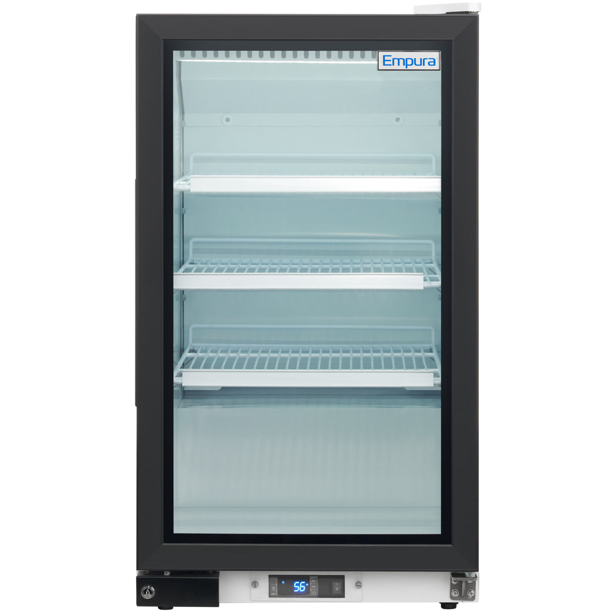 Empura 26" White Swing Glass Door Countertop Merchandiser Refrigerator with ClearKeeper™ Glass, 7 Cu. Ft., LED Lighting, Automatic Defrost