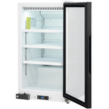 Empura 26" White Swing Glass Door Countertop Merchandiser Refrigerator with ClearKeeper™ Glass, 7 Cu. Ft., LED Lighting, Automatic Defrost