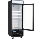 Empura 27" Black Swing Glass Door Merchandiser Freezer with ClearKeeper™ Glass, 19.2 Cu. Ft., LED Lighting, 4 Adjustable Shelves