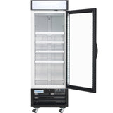 Empura 27" White Swing Glass Door Merchandiser Freezer with ClearKeeper™ Glass, 19.2 Cu. Ft., LED Lighting, 4 Adjustable Shelves