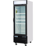 Empura 27" White Swing Glass Door Merchandiser Freezer with ClearKeeper™ Glass, 19.2 Cu. Ft., LED Lighting, 4 Adjustable Shelves