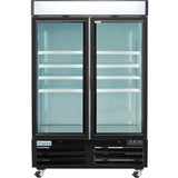 Empura 54" White Swing Glass 2 Door Merchandiser Freezer with ClearKeeper™ Glass, 43.8 Cu. Ft., LED Lighting, 8 Adjustable Shelves