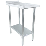 Empura Stainless FT1530E Filler Table 15"W X 30"D X 34.75"H 18 Gauge 430 Stainless Steel