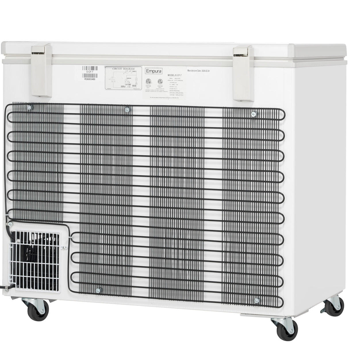 Empura Refrigeration E-CF-7 Solid Lid Chest Freezer 37.52"W X 23.15"D X 31.93"H 7.1 Cu. Ft. Capacity