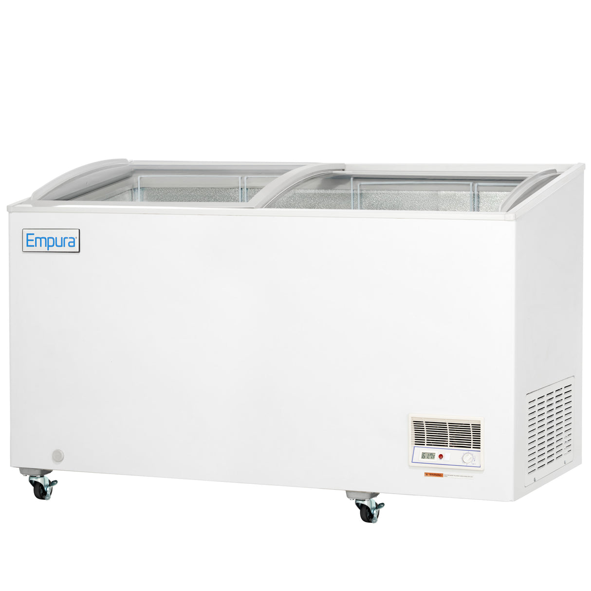Empura Refrigeration E-CFCG-12 Oblique Curved Lid Chest Freezer 54.92"W X 25.75"D X 36.89"H