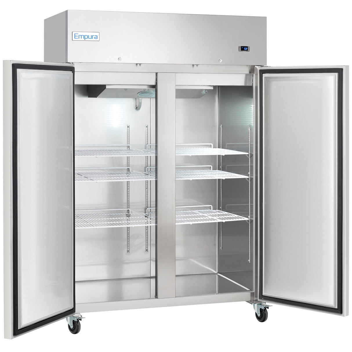 Empura Refrigeration E-KB56TF Reach-In Freezer 2 Swing Solid Doors 53.9"W X 32.7"D X 82.3"H