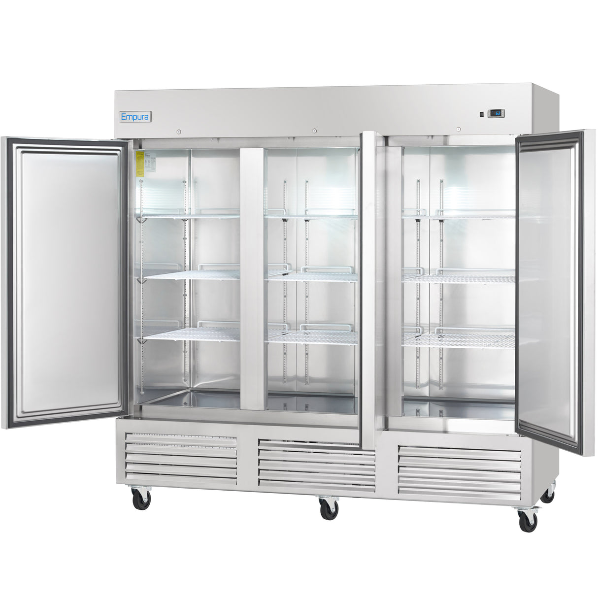 Empura Refrigeration E-KB81F Reach-In Freezer 81"W X 32.7"D X 82.3"H 66 Cu. Ft. Capacity