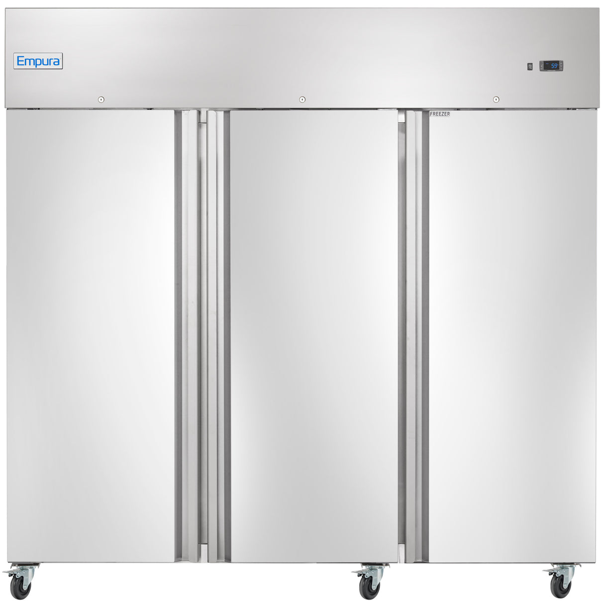Empura Refrigeration E-KB82TF Reach-In Freezer 3 Swing Solid Doors 81"W X 32.7"D X 82.3"H