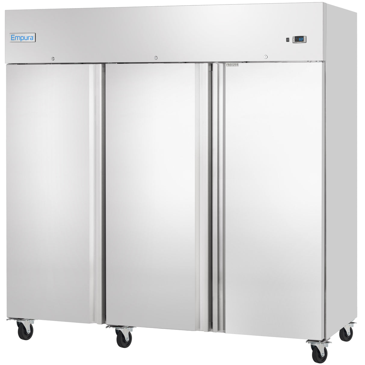 Empura Refrigeration E-KB82TF Reach-In Freezer 3 Swing Solid Doors 81"W X 32.7"D X 82.3"H
