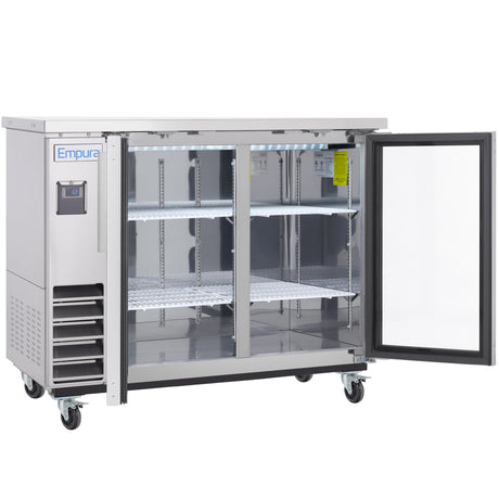 Empura Refrigeration E-KBB48-2G-24-S Back Bar Cooler 49.1"W X 24.4"D X 41.7"H 12.5 Cu. Ft. Capacity