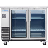 Empura Refrigeration E-KBB48-2G-24-S Back Bar Cooler 49.1"W X 24.4"D X 41.7"H 12.5 Cu. Ft. Capacity