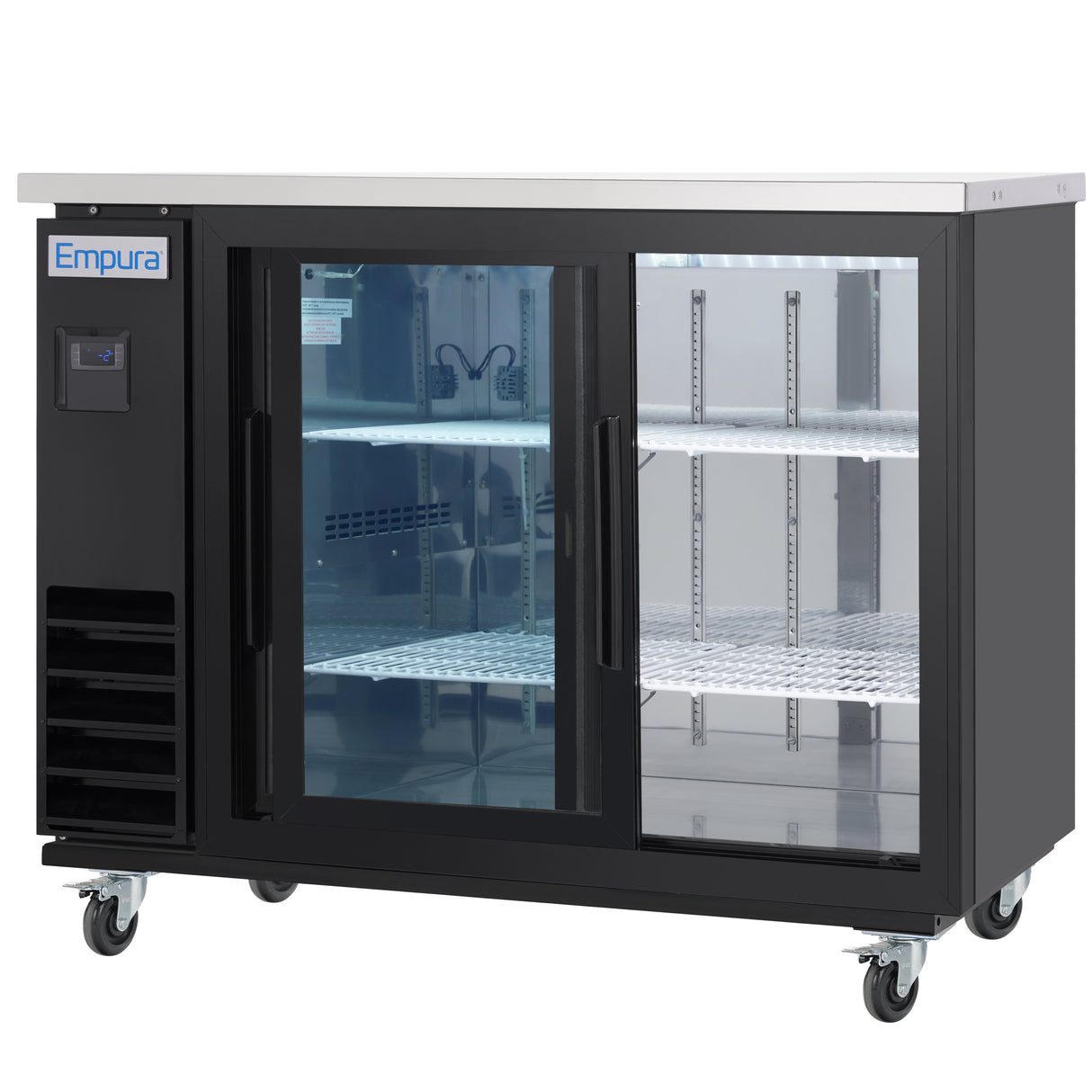 Empura Refrigeration E-KBB48-2G-24SD Back Bar Cooler 49.1"W X 24.4"D X 41.7"H 12.5 Cu. Ft. Capacity