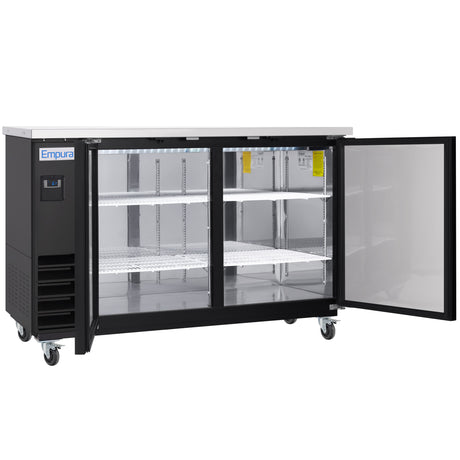 Empura Refrigeration E-KBB60-2-24 Back Bar Cooler 2 Swing Solid Doors 61"W X 24 7/16"D X 41 3/4"H