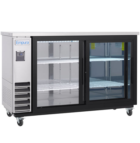 Empura Refrigeration E-KBB60-2G-24SD-S Back Bar Cooler 61.1"W X 24.4"D X 41.7"H 16.6 Cu. Ft. Capacity