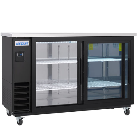 Empura Refrigeration E-KBB60-2G-24SD Back Bar Cooler 61.1"W X 24.4"D X 41.7"H 16.6 Cu. Ft. Capacity