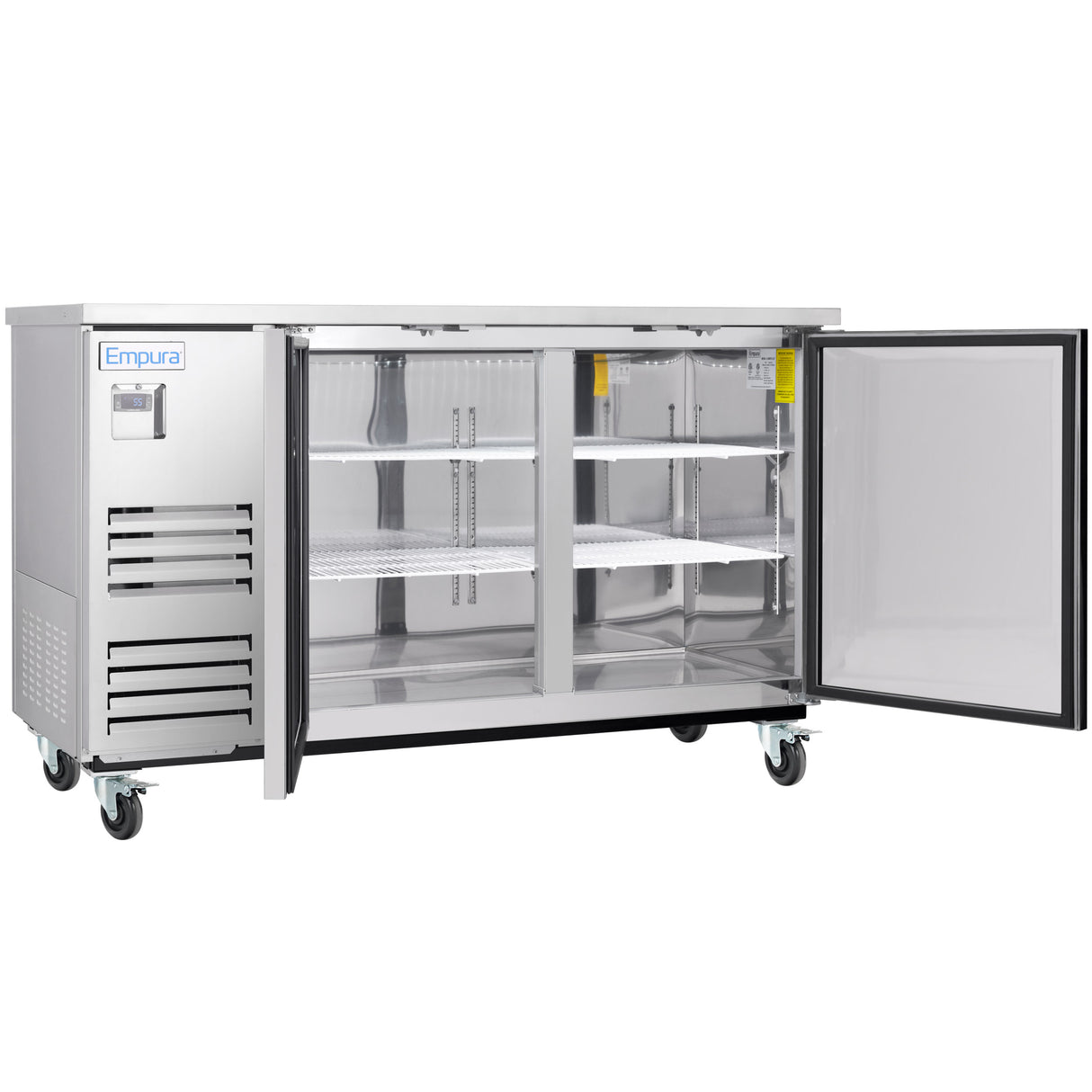 Empura Refrigeration E-KBB70-2-27-S Back Bar Cooler 2 Swing Solid Doors 69"W X 27 5/8"D X 42 1/2"H