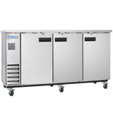 Empura Refrigeration E-KBB70-3-24-S Back Bar Cooler 3 Swing Solid Doors 73"W X 24 7/16"D X 41 3/4"H