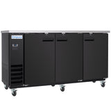 Empura Refrigeration E-KBB70-3-24 Back Bar Cooler 3 Swing Solid Doors 73"W X 24 7/16"D X 41 3/4"H
