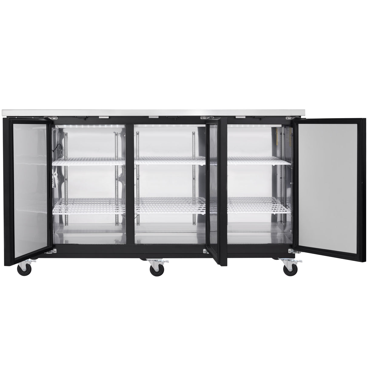 Empura Refrigeration E-KBB70-3-24 Back Bar Cooler 3 Swing Solid Doors 73"W X 24 7/16"D X 41 3/4"H