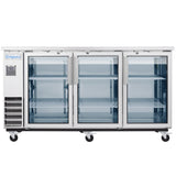Empura Refrigeration E-KBB72-3G-24-S Back Bar Cooler 73.1"W X 24.4"D X 41.7"H 20.8 Cu. Ft. Capacity