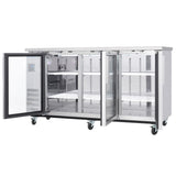 Empura Refrigeration E-KBB72-3G-24-S Back Bar Cooler 73.1"W X 24.4"D X 41.7"H 20.8 Cu. Ft. Capacity