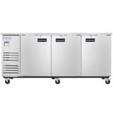 Empura Refrigeration E-KBB90-3-27-S Back Bar Cooler 3 Swing Solid Doors 90"W X 27 5/8"D X 42 1/2"H