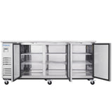 Empura Refrigeration E-KBB90-3-27-S Back Bar Cooler 3 Swing Solid Doors 90"W X 27 5/8"D X 42 1/2"H