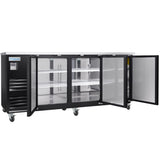 Empura Refrigeration E-KBB90-3-27 Back Bar Cooler 3 Swing Solid Doors 90"W X 27 5/8"D X 42 1/2"H