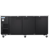 Empura Refrigeration E-KBB90-3-27 Back Bar Cooler 3 Swing Solid Doors 90"W X 27 5/8"D X 42 1/2"H