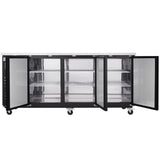 Empura Refrigeration E-KBB90-3-27 Back Bar Cooler 3 Swing Solid Doors 90"W X 27 5/8"D X 42 1/2"H
