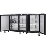 Empura Refrigeration E-KBB90-3-27 Back Bar Cooler 3 Swing Solid Doors 90"W X 27 5/8"D X 42 1/2"H