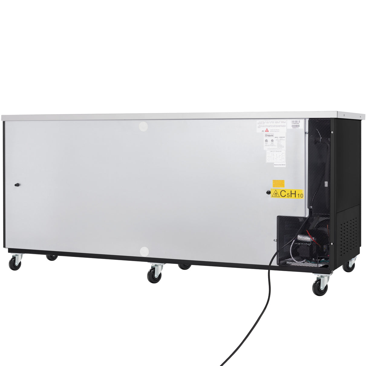 Empura Refrigeration E-KBB903BG Back Bar Cooler 90.4"W X 27.6"D X 42.5"H 29 Cu. Ft. Capacity