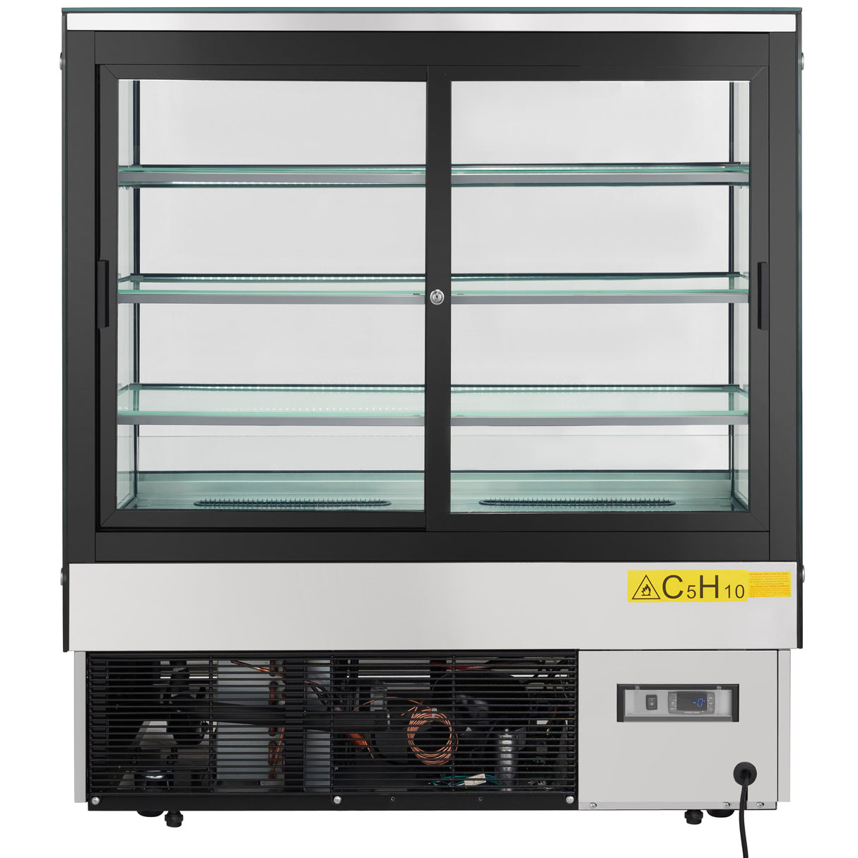 Empura Refrigeration E-KBDSF48-S Refrigerated Display Case 47 1/4"W X 31-1/2"D X 53-9/16"H 39°F To 45°F Temperature Range