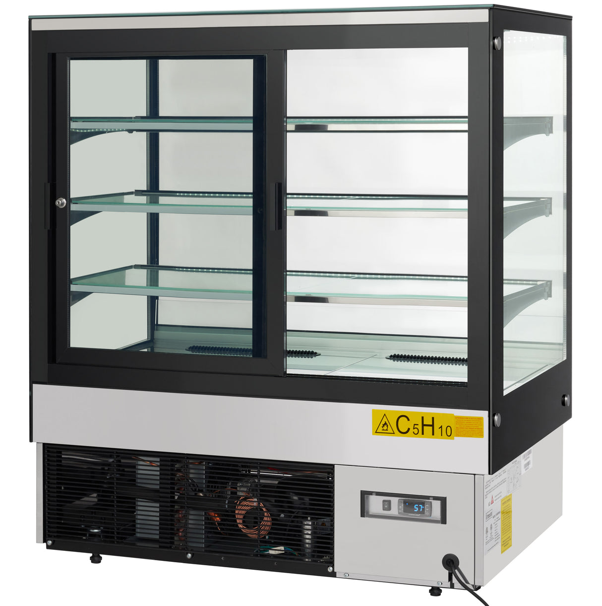Empura Refrigeration E-KBDSF48-S Refrigerated Display Case 47 1/4"W X 31-1/2"D X 53-9/16"H 39°F To 45°F Temperature Range