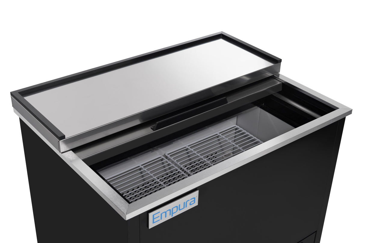 Empura Refrigeration E-KBGF36 Glass Froster 36 13/16"W X 27 1/16"D X 34 7/8"H 2 Shelves And Bottom Rack Standard