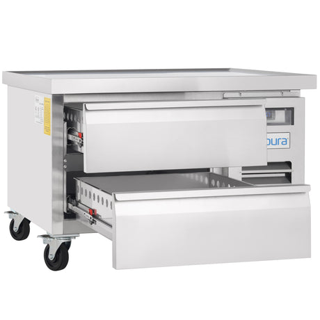 Empura Refrigeration E-KCBRC36 Refrigerated Equipment Stand 37.9"W X 31.9"D X 26.8"H 5.1 Cu. Ft. Capacity