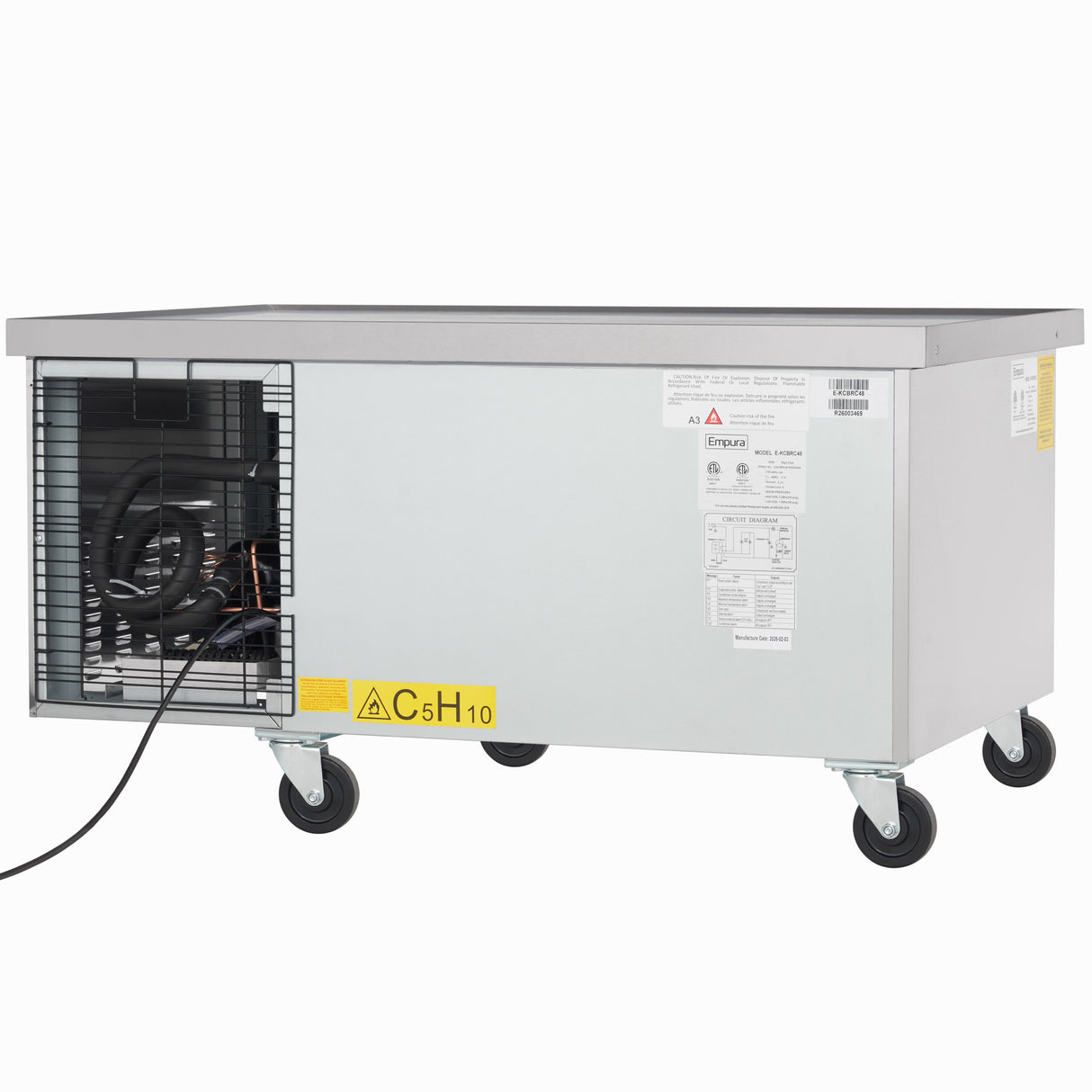 Empura Refrigeration E-KCBRC48 Refrigerated Equipment Stand 50"W X 31.9"D X 26.8"H 6.1 Cu. Ft. Capacity