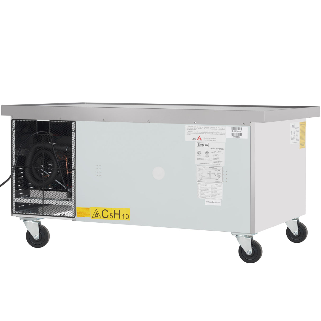 Empura Refrigeration E-KCBRC52 Refrigerated Equipment Stand 52"W X 31.9"D X 26.8"H 6.1 Cu. Ft. Capacity