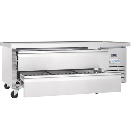 Empura Refrigeration E-KCBRC60 Refrigerated Equipment Stand 62"W X 31.9"D X 26.8"H 9.1 Cu. Ft. Capacity