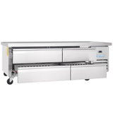 Empura Refrigeration E-KCBRC72 Refrigerated Equipment Stand 74"W X 31.9"D X 26.8"H 11.4 Cu. Ft. Capacity