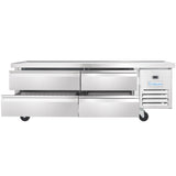 Empura Refrigeration E-KCBRC72 Refrigerated Equipment Stand 74"W X 31.9"D X 26.8"H 11.4 Cu. Ft. Capacity