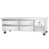 Empura Refrigeration E-KCBRC76 Refrigerated Equipment Stand 76"W X 31.9"D X 26.8"H 11.4 Cu. Ft. Capacity