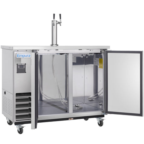 Empura Refrigeration E-KDD2-1-S Direct Draw Beer Dispenser 49.1"W X 24.41"D X 41.9"H 12.5 Cu. Ft. Capacity
