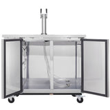 Empura Refrigeration E-KDD2-1-S Direct Draw Beer Dispenser 49.1"W X 24.41"D X 41.9"H 12.5 Cu. Ft. Capacity