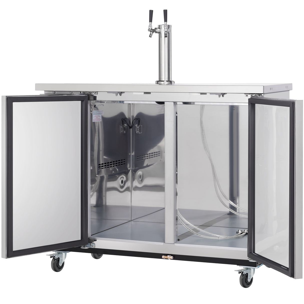 Empura Refrigeration E-KDD2-1-S Direct Draw Beer Dispenser 49.1"W X 24.41"D X 41.9"H 12.5 Cu. Ft. Capacity